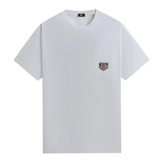 Kith x TAG Heuer Formula 1 Badge Pocket Tee White
