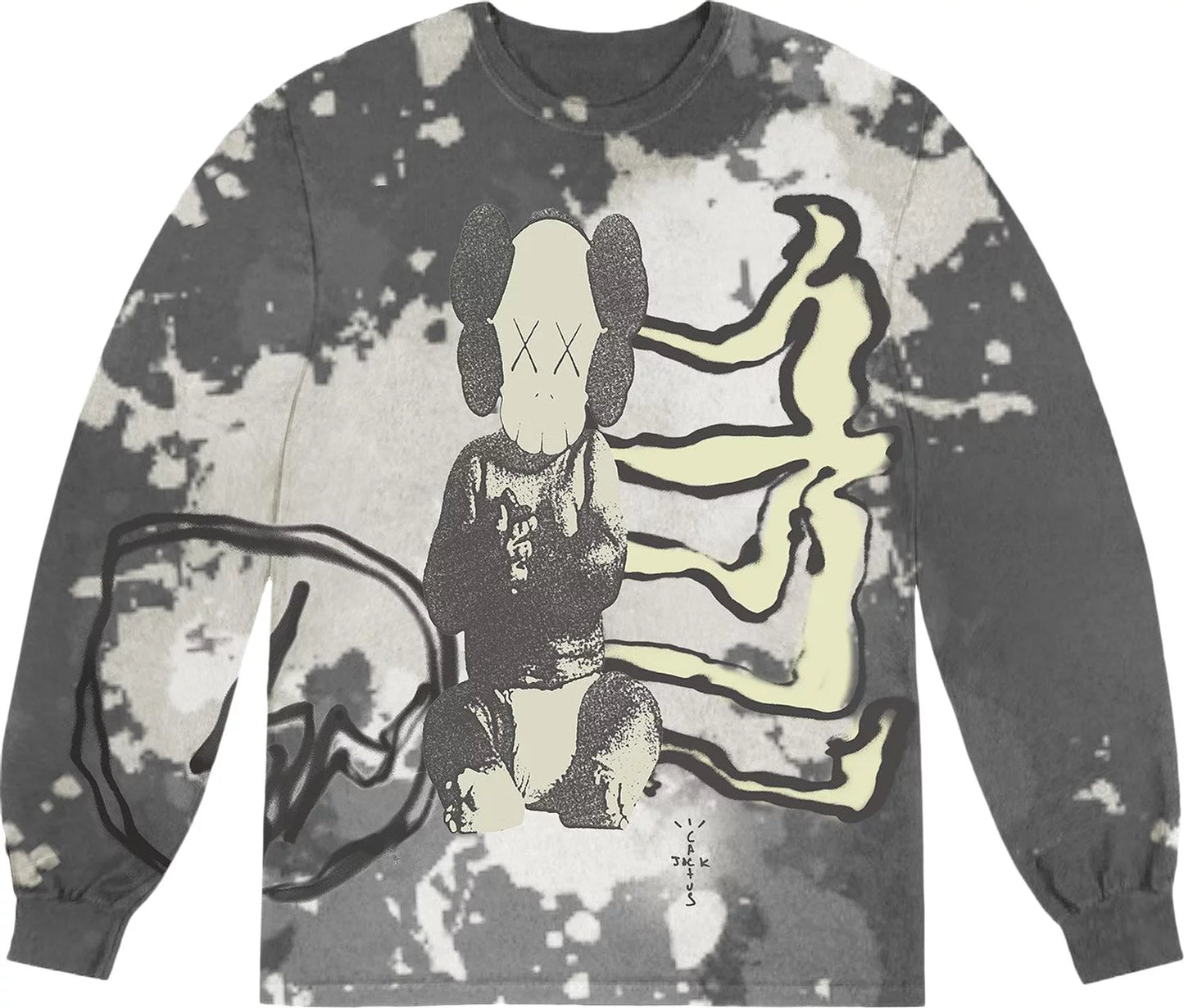 Cactus Jack  x KAWS For Fragment Long-Sleeve Tee 'Tie Dye'