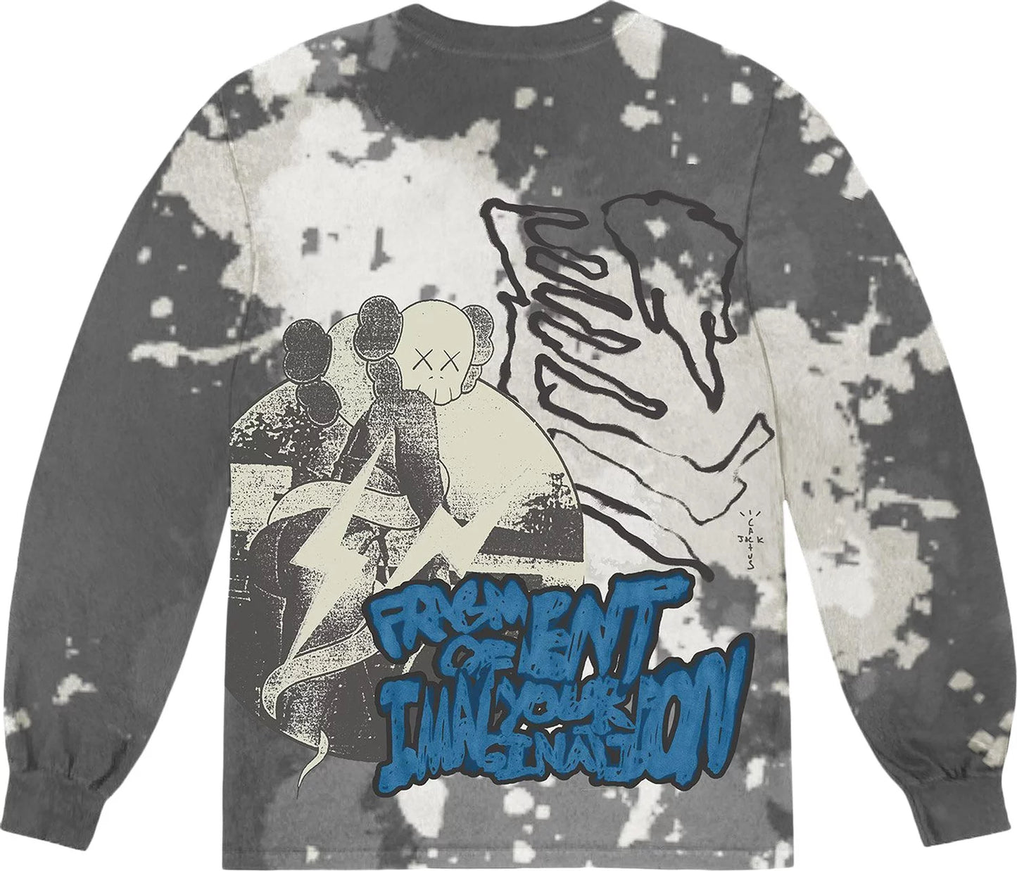 Cactus Jack  x KAWS For Fragment Long-Sleeve Tee 'Tie Dye'